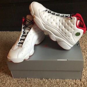 All white air Jordan 13 retro